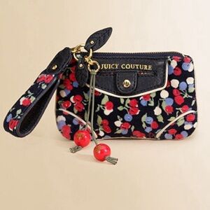 Juicy Couture Cherry Velour Wristlet